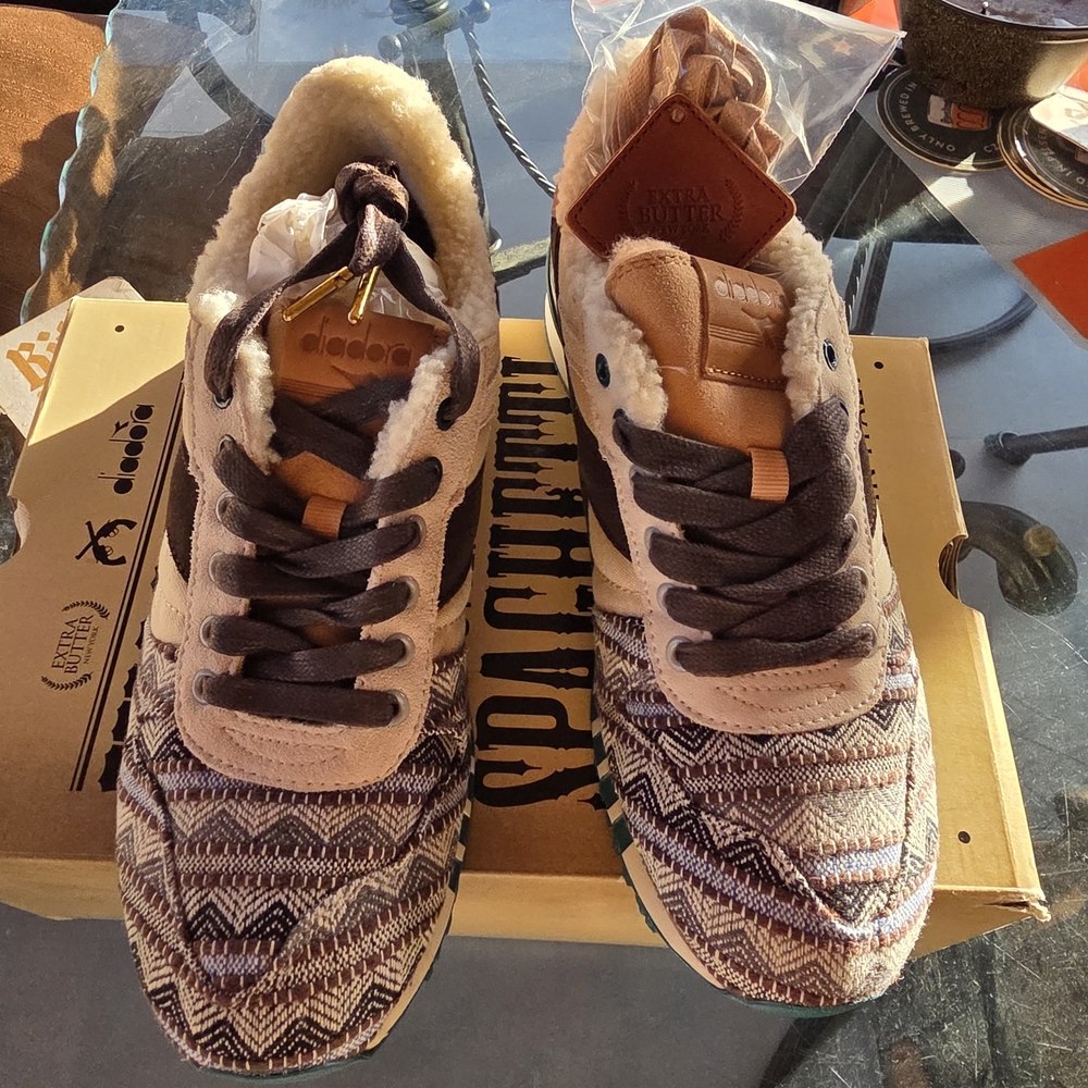 Extra Butter X Diadora Titan Western Moon Gray Sneakers Sz 8